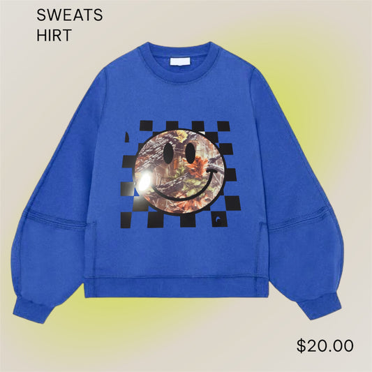 CAMO HAPPYFACE SWEATSHIRT
